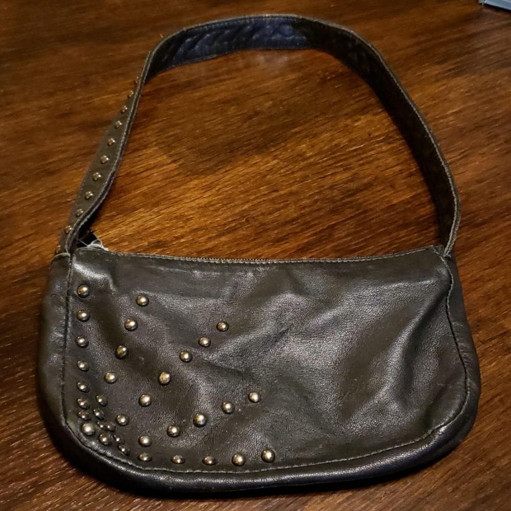 Softest black leather clutch